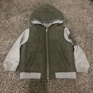 Forrest green jacket.